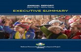 EXECUTIVE SUMMARY - NCDDP...NCDDP Annual Progress Report • Executive Summary 5 Grievance Handling Mechanism 12. The NCDDP grievance handling mechanism (GHM) continued to play an