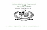 Administrative Tribunals and Special Courtsljcp.gov.pk/Menu Items/Annual Reports/Courts/2003/Special...1 FOREWORD It is my pleasure to publish the second annual report on the Administrative