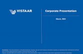 March, 2019 - Vistaar Financevistaarfinance.com/pdf/updates/Vistaar Corporate Presentation.pdf · his initial years in ICICI, he worked for Project Financing in the Agri Business