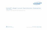 Intel High Level Synthesis Compiler · 2019-01-10 · 2 Overview of the Intel High Level Synthesis (HLS) Compiler The Intel High Level Synthesis (HLS) Compiler parses your design,
