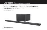 Soundbar with wireless subwoofer Soundbar with... · the subwoofer and then into a mains socket. • Make sure the cables are firmly inserted into the mains socket. The soundbar and