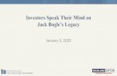 Investors Speak Their Mind on Jack Bogle’s Legacy · • The Institute for the Fiduciary Standard seeks to document the legacy of Jack Bogle through the eyes of those he ... Berkshire