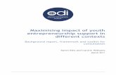 Maximising impact of youth entrepreneurship support in different contexts - - Research ... · 2019-11-11 · Maximising impact of youth entrepreneurship support in different contexts