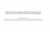 Postop Infection Following Abdominal Hysterectomy Risk Factors … · Postop Infection Following Abdominal Hysterectomy Risk Factors and Effective Interventional Strategies Nasia