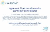 Hypersonic Bizjet: A multi-mission technology demonstrator · 2019-06-02 · Hypersonic Bizjet: A multi-mission technology demonstrator 3rd International Symposium on Hypersonic Flight