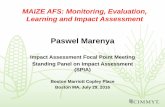 Impact Assessment Focal Point Meeting Standing Panel on ... · Impact Assessment Focal Point Meeting Standing Panel on Impact Assessment (SPIA) Boston Marriott Copley Place Boston