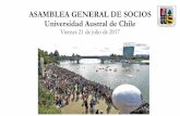 ASAMBLEA DE SOCIOS - UACh asamblea de socios participan personas naturales (118) y personas jur£­dicas