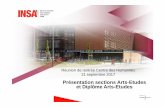 Présentation sections Arts-Etudes et Diplôme Arts-Etudesleshumas.insa-lyon.fr/centre/centre_documents/1718_centre... · Réunion de rentrée Centre des Humanités 21 septembre 2017