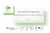User interaction engineering - Engineers Australia · User interaction engineering Measuring cognitive load for safety and efficiency Ronnie Taib 11 June 2015 - Joint Electrical Institutions