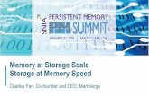 Memory at Storage Scale Storage at Memory Speed · 2020-01-23 · 3 • Intel Delivered Optane DC Persistent Memory based on 3D XPoint tech in Q2 2019. – Revenue projected to reach