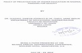 DEPARTMENT OF EDUCATIONAL ADMINISTRATION · 2019-07-27 · for establishment of universities and degree-awarding institutions, set up and institutionalized 14 steps for processing