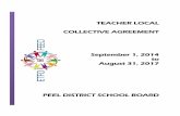 TEACHER LOCAL COLLECTIVE AGREEMENT September 1, 2014 … and Related... · TEACHER LOCAL COLLECTIVE AGREEMENT September 1, 2014 to August 31, ... 2014 – August 31, 2017 _____ TABLE