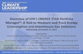 Overview of EPA's ENERGY STAR Portfolio Manager®: A Tool to … · 2015-08-12 · • EPA's ENERGY STAR Portfolio Manager is an online tool organizations can use to measure and track