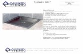 SHOWER TRAY 491 Description.pdfrecessed into the floor or installed on to a suitable timber sub-frame for floor standing applications. As an alternative, a floor standing design ...