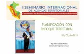 Portal de la Secretaría de Descentralización - PLANIFICACIÓN … · 2020-02-27 · •Iniciativa del alcalde provincial de Oxapampa y la alcaldesa de Puerto Inca. • Soporte técnico