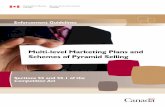 Multi-level Marketing Plans and Schemes of …...2009/04/29  · Multi-level Marketing Plans and Schemes of Pyramid Selling 13 Definition of a Multi-level Marketing Plan Subsection