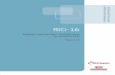 RICi-16 - RADProductsOnlinemanufacture, sale, handling, repair, maintenance or use of the RICi-16, and in no event shall RAD's liability exceed the purchase price of the RICi-16. DISTRIBUTOR