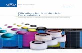 Filtration for Ink Jet Ink Formulation ... with a given ink chemistry and how it might impact printer