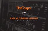 ASX HOT investors.hotcopper.com...ASX HOT investors.hotcopper.com.au ANNUAL GENERAL MEETING HotCopper Holdings Limited October 6 2017 BUSINESS OVERVIEW ASX HOT 290,000 members 700,000