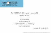 The PERFORMANCE* project towards 3D printing of food …ec.europa.eu/research/conferences/2017/food2030/pdf/3.1... · 2017-10-31 · Often lack of knowledge for preparation of nutritional