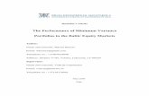 The Performance of Minimum Variance Portfolios in the ... · The Performance of Minimum Variance Portfolios 10 recent practical applications of MPT have been focused on MVP, which