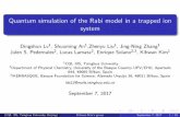 Quantum simulation of the Rabi model in a trapped ion systemaqis-conf.org/2017/wp-content/uploads/2017/09/D4... · Quantum simulation of the Rabi model in a trapped ion system Dingshun