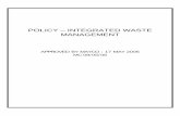POLICY – INTEGRATED WASTE MANAGEMENTresource.capetown.gov.za/documentcentre/Documents/Bylaws and p… · “White Paper on Integrated Pollution and Waste Management for South Africa”