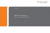 SIP Trunking - ShoreTelmedia.shoretel.com/documents/SIP+Trunks+Best+Practice.pdf · 2015-12-23 · SIP runk ene˜t n es Practices PAGE 4 Figure 1 - Two typical SIP trunking solutions