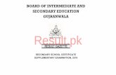 Result...The Board of Intermediate & Secondary Education Gujranwala was established in October 1982 (under the Punjab Boards of Intermediate & Secondary Education Act 1976) with its