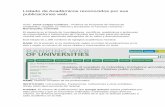 Listado de Académicos reconocidos por sus publicaciones webanmdecolombia.net/attachments/article/291/Listado de... · 2016-07-13 · Listado de Académicos reconocidos por sus publicaciones
