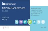 ISG ProviderLens™ Quadrant Report · 2018-08-06 · Service capabilities include planning, design and business modeling. BW/4HANA: The SAP BW/4HANA (data analytics) category refers