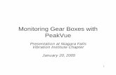 Monitoring Gear Boxes with PeakVuenfvibinst.homestead.com/files/peakvue_jan_20__2005.pdfMonitoring Gear Boxes with PeakVue Presentation at Niagara Falls Vibration Institute Chapter