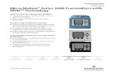 Series 3000 transmitters with MVD™ Technology...Product Data Sheet PS-00291, Rev. H February 2016 Micro Motion® Series 3000 Transmitters with MVDTM Technology Platform architecture