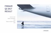 FINNAIR Q2 2017 RESULT/media/Files/F/Finnair-IR/...• Staff costs increase is driven by Finnair Kitchen integration and new recruitments. LSG costs were previously booked solely in