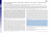 Sex-chromosome dosage effects on gene …Sex-chromosome dosage effects on gene expression in humans Armin Raznahana,1, Neelroop N. Parikshakb,c, Vijay Chandrand, Jonathan D. Blumenthala,