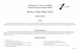 Cabarrus County Schools School Improvement Plan …...1-Oct-14 Cabarrus County Schools School Improvement Plan Hickory Ridge High School 2014-2015 Vision The Hickory Ridge High School's