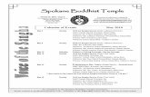 Spokane Buddhist TempleSpokane Buddhist Temples Buddhist TempleSpokane Buddhist Temple Volume 57, 2010 - Issue 5 This newsletter is published monthly by the Spokane Buddhist Temple