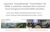 Japanese Coordinating Committee for MAB, a scientists ...local and governmental MAB activities. Vice chair Akiko Sakai(Yokohama Nat’l Univ.) ... regulation for World Heritage •IUCN