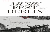 Berliner Festspiele MUSIK FEST · 2020-04-15 · Klaas Stok. Einstudierung . Ensemble Modern . Brad Lubman. Leitung . Eine Veranstaltung der Berliner Festspiele / Musikfest Berlin