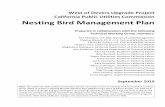 Nesting Bird Management Plan of Devers Upgrade Project California Public Utilities Commission Nesting Bird Management Plan Prepared in collaboration with the following Technical Working
