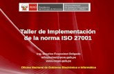 Taller de Implementación de la norma ISO 27001 9001 AMBIENTALISO ISO 14001 SEGURIDAD DE LA INFORMACION ISO 27001 29 ¿Qué es un SGSI? •Un SGSI (Sistema de Gestión de Seguridad