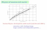 Physics of neutron-rich nucleikouichi.hagino/lectures/...Physics of neutron-rich nuclei - how many neutrons can be put into a nucleus when the number of proton is fixed? - what are