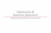 Expressions & Selection statementopen.gnu.ac.kr/lecslides/2017-2-introProg/KNK_C_02... · 2017-10-25 · 배열과포인터 •임의의수(2명이상)로짝을지어서포인터를이해할수있는