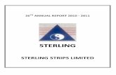 STERLING - Bombay Stock Exchange€¦ · 7. Members are requested to bring the copy of Annual Report to the Annual General Meeting. 8. Details of the Directors retiring by rotation