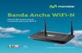 Banda Ancha WiFi-N7 Introducción El router de banda ancha WiFi-N permite conectarse a la red de Movistar alámbrica y/o inalámbricamente a través de los elementos incluídos en