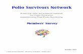 A service user led support network for Polio Survivors ... · (SMASAC) Working Group Post Polio Syndrome/Late Effects of Polio gave an estimated prevalence of between 1,000 - 6,000