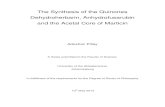 The Synthesis of the Quinones Dehydroherbarin, Anhydrofusarubin and the … · 2016-06-15 · The Synthesis of the Quinones Dehydroherbarin, Anhydrofusarubin and the Acetal Core of