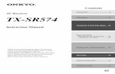 AV Receiver TX-SR574 Connection 16 Turning On & First Time ... · En AV Receiver TX-SR574 Instruction Manual Thank you for purchasing an Onkyo AV Receiver. Please read this manual