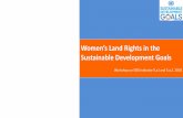 Women’s Land Rights in the · 2020-01-27 · Rural women make significant contributions to agriculture and the rural economy. Based on recent internationally comparable data women,