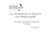 Los Antibióticos en España: Uso Responsable · PDF file Faringitis Amigdalítis Bronquítis Ag % médicos • Consumo de antibióticos • Motivo de prescripción de antibióticos